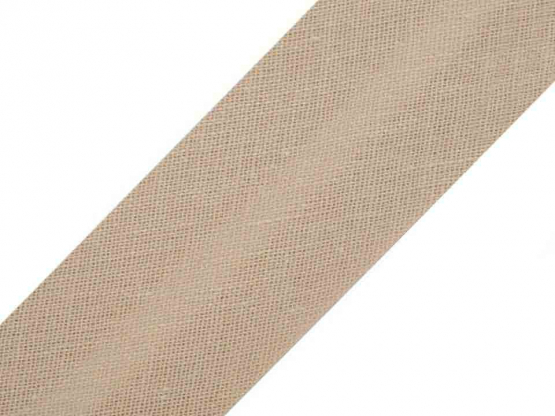 Baumwollschrägband  18 mm breit cappucino