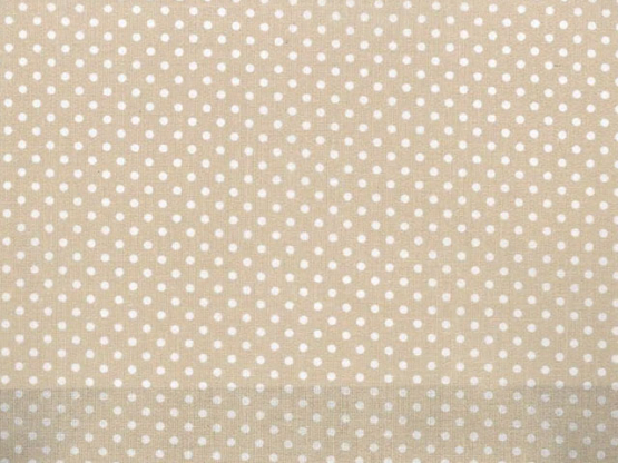 Baumwollstoff bedruckt 145cm weiß-beige Pünktchen 