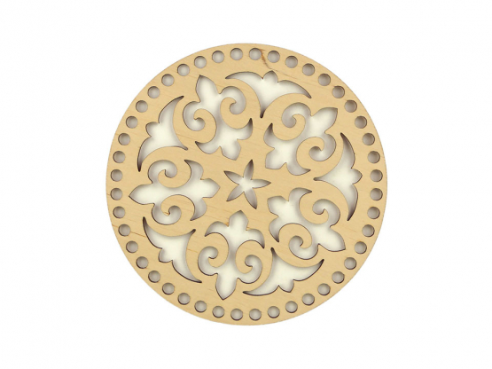 Birkenholz Deckel Mandala ø 17 cm 