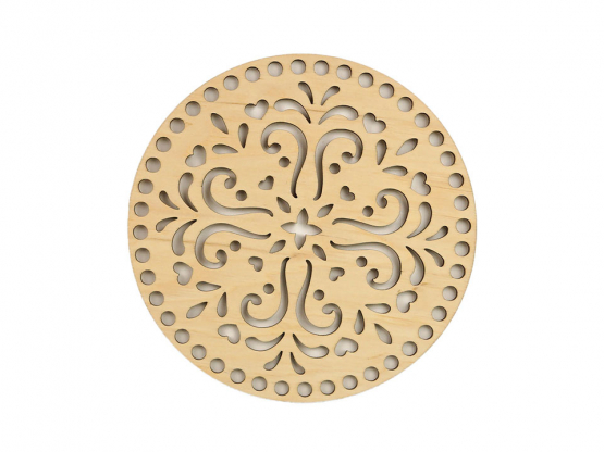 Birkenholz Deckel Mandala ø 17 cm 