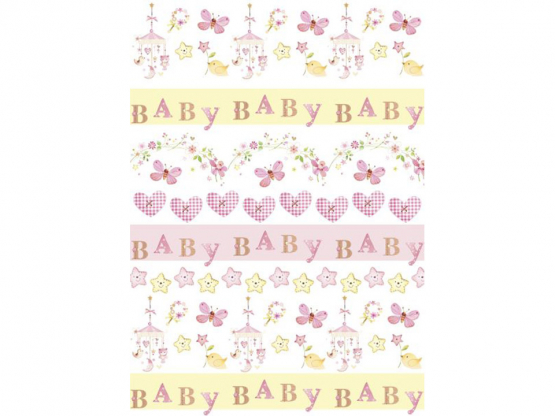 Creamotion Baby Linien rosa-A4, selbstklebend, 210x300mm 