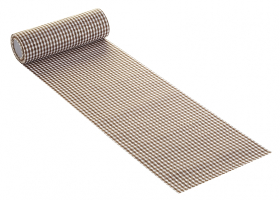 CREApop® Karo-Tischband 20 cm breit, braun 