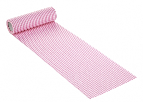 CREApop® Karo-Tischband 20 cm breit, rosa 