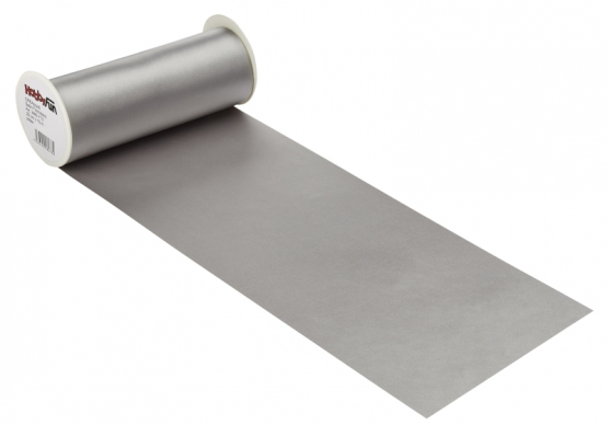 CREApop® Satin-Tischband 20 cm breit, silber 