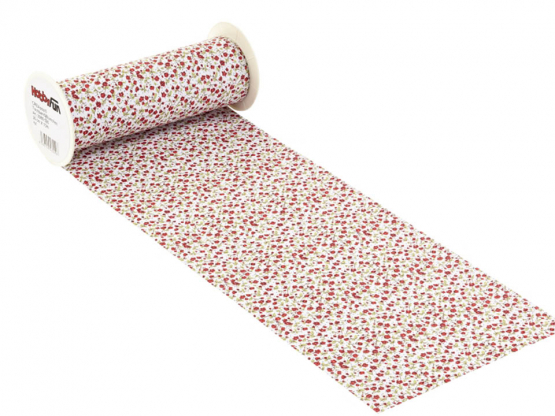 CREApop® Tischband Blümchen, 20 cm breit, rot 