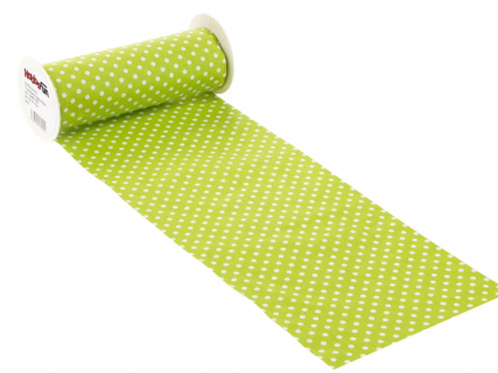 CREApop® Tischband gepunktet, 20 cm breit, grün 