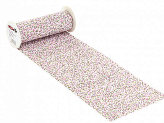 CREApop® Tischband.Blümchen, 20 cm breit, rose 