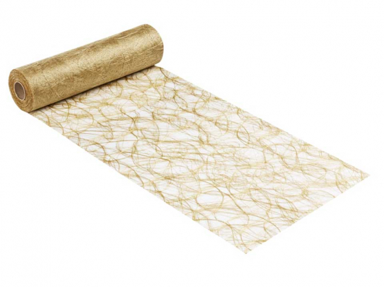 CREAweb 30 cm breit, creme-gold metallic 