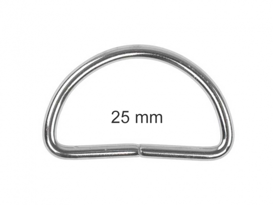 D-Ring 25 mm silberfarbig 