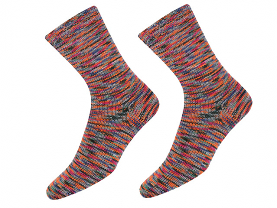Fertig Socken Sensitive Socks 39/40 rot-orange-grau 