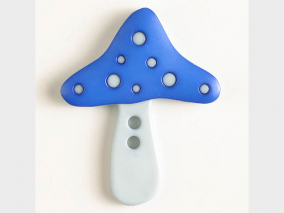 Fliegenpilzknopf - Größe: 25mm - Farbe: blau - Art.Nr. 330756 