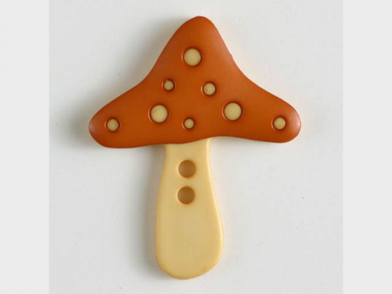 Fliegenpilzknopf - Größe: 25mm - Farbe: orange - Art.Nr. 330760 