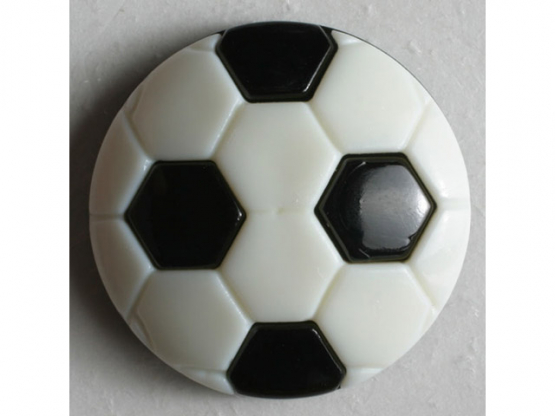 Fussballknopf - Größe: 13mm - Farbe: schwarz - Art.Nr. 231057 