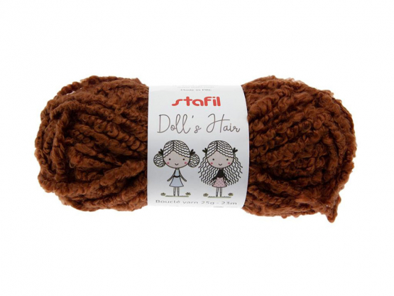Garn Boucle Dolls Farbe 4 braun