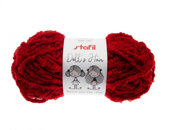 Garn Boucle Dolls Farbe 5 rot