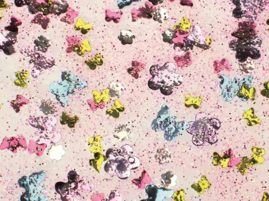 Glitterglue Flasche 53ml Confetti Butterfly multicol.