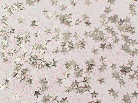 Glitterglue Flasche 53ml Confetti Sterne silber