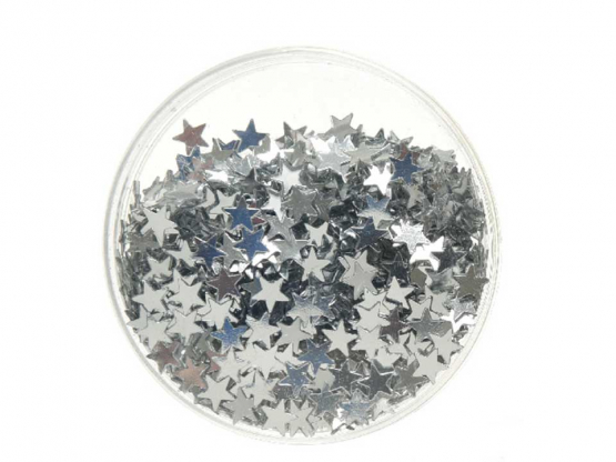Glitzer PVC silber L6,00-W6,00-H1,00cm 