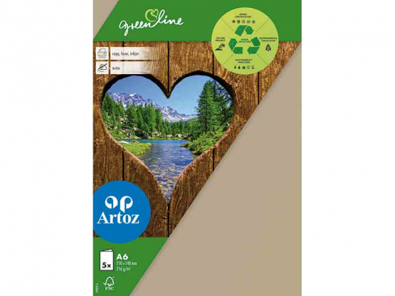 Green Line Pkg 5 Karten A6 desert
