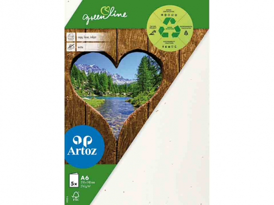 Green Line Pkg 5 Karten A6 tort.