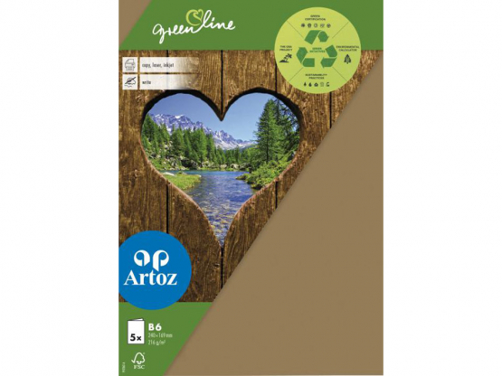 Green Line Pkg 5 Karten B6 grocer Kr.
