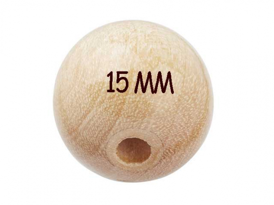 Grosslochperle Holz ø 15 mm 