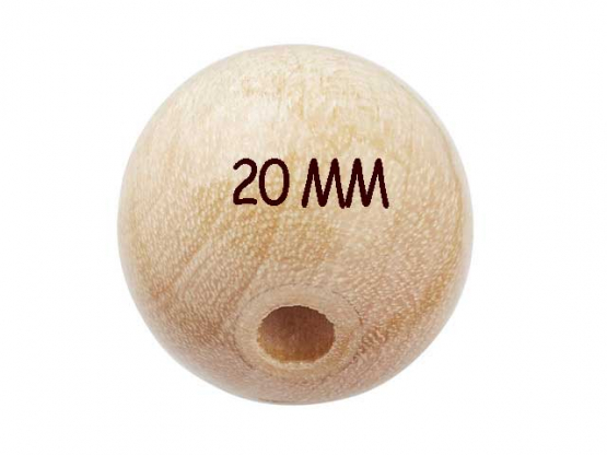 Grosslochperle Holz ø 20 mm 