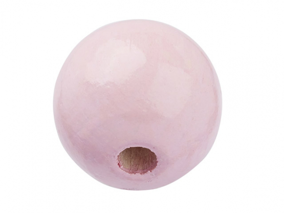 Grosslochperle Holz ø 25 mm rosa