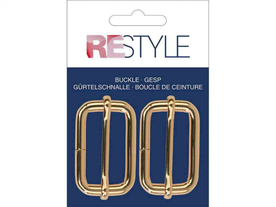 Gürtelschnalle 40 mm goldfarbig 