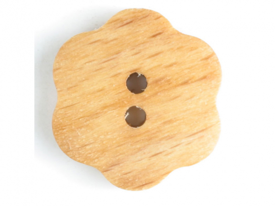 Holzknopf - Größe: 15mm - Farbe: braun - Art.-Nr.: 231609 