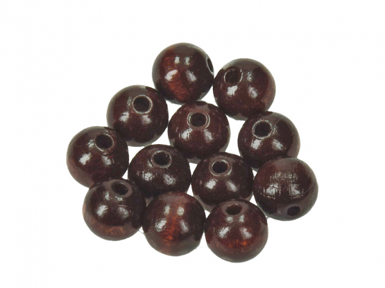 Holzperlen  ø 12 mm braun