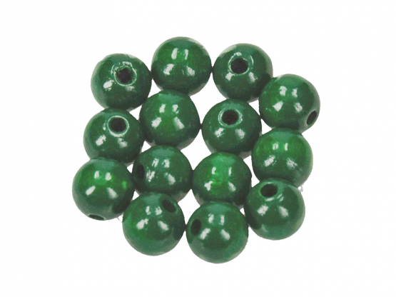 Holzperlen 10 mm dunkelgrün