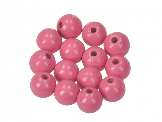 Holzperlen 10 mm rosa