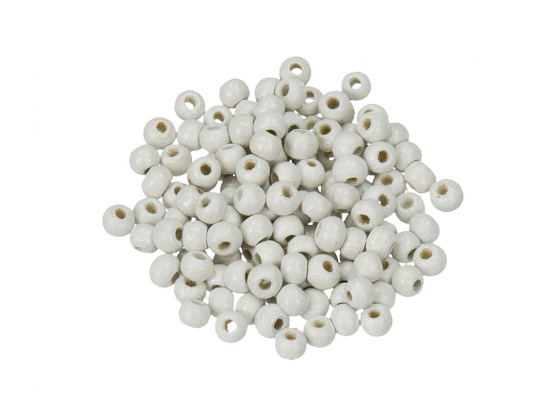 Holzperlen ø 12 mm weiss