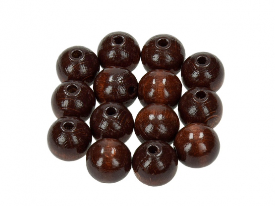 Holzperlen ø 14 mm braun