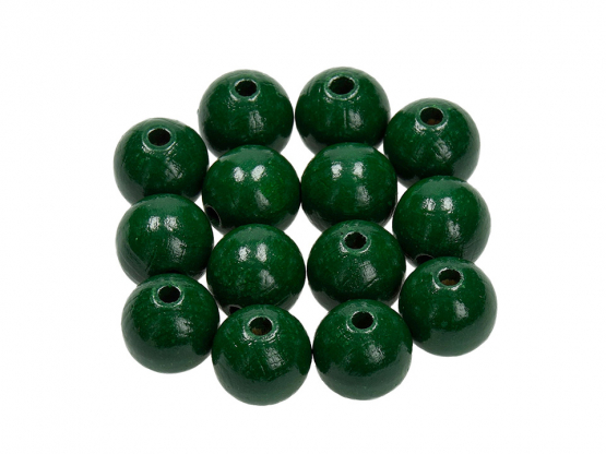Holzperlen ø 14 mm dunkelgrün