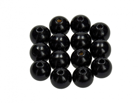 Holzperlen ø 14 mm schwarz