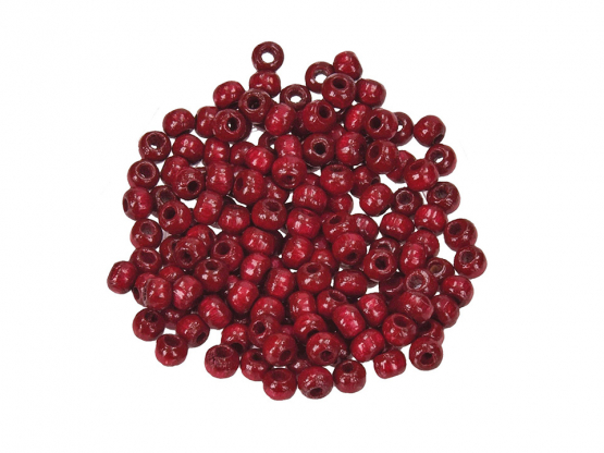 Holzperlen ø 4 mm d.rot