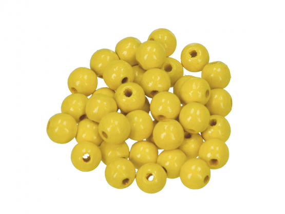 Holzperlen ø 8 mm gelb