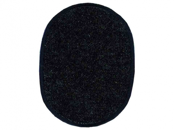 Jeansflick oval schwarz 2 St. 12 x 9,5 cm 