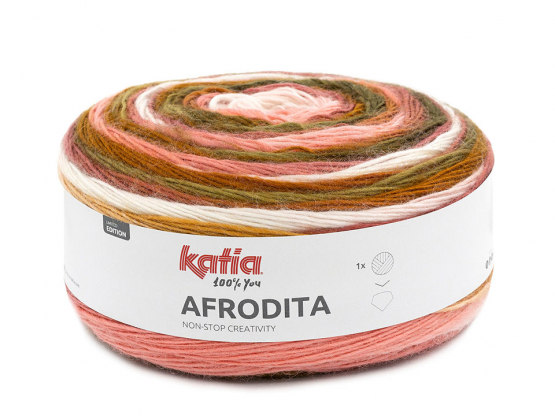 Katia Afrodita Farbe 304 grün-rosé-orange