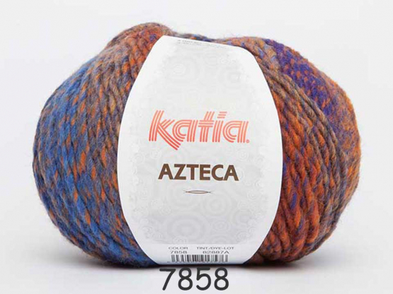 Katia Azteca 7858 blau-braun
