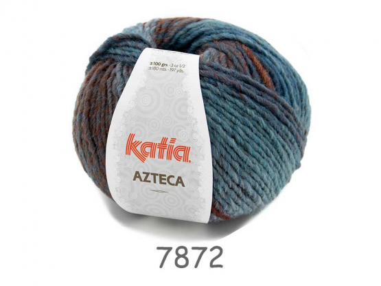 Katia Azteca 7872 blau-rostrot-braun