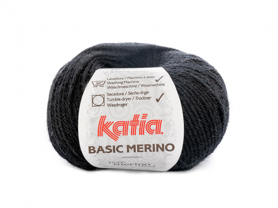 Katia Basic Merino Farbe 2 schwarz