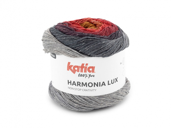 Katia Harmonia Lux Grau-Rot-Ocker