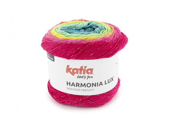 Katia Harmonia Lux Fuchsia-Zitronengelb-Türkis