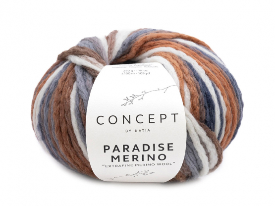 Katia Paradise Merino Farbe naturweiß-braun-grau-dunkelgrau