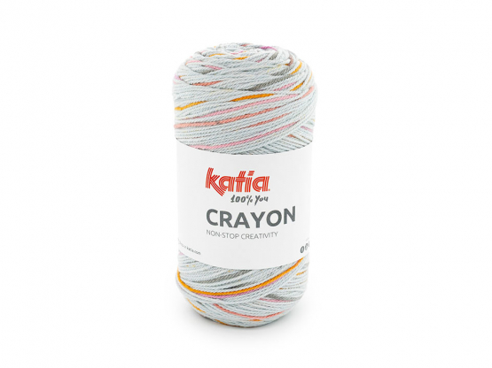 Katia Wolle Crayon Grau-Hellrotorange-Orange