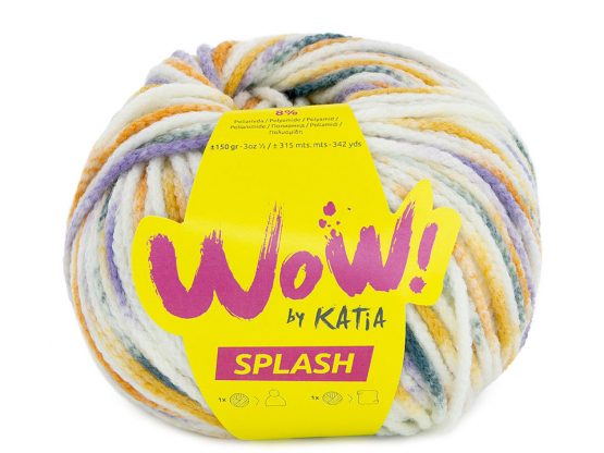 Katia WOW - SPLASH Farbe 205 ockergelb-malve-orange