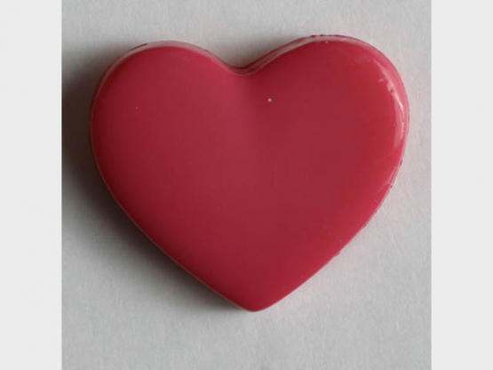 Kinderknopf in Form eines Herzes - Größe: 13mm - Farbe: pink - Art.Nr. 
